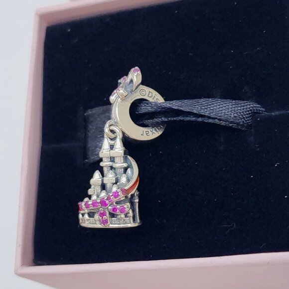 Pandora Disney Parks Holiday Castle Figural Sculpted Fantasyland Charm - Picture 3 of 4